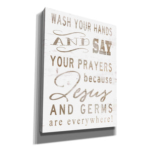 'Wash Your Hands' by Cindy Jacobs, Canvas Wall Art