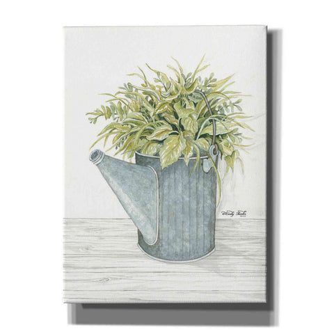 Image of 'Galvanized Watering Can' by Cindy Jacobs, Canvas Wall Art