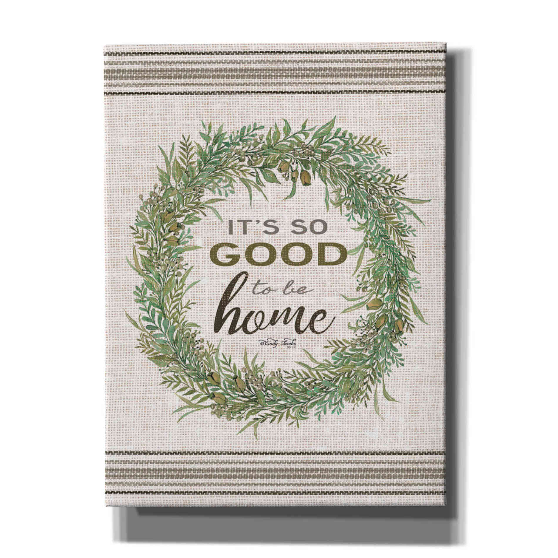 'It's So Good Wreath' by Cindy Jacobs, Canvas Wall Art
