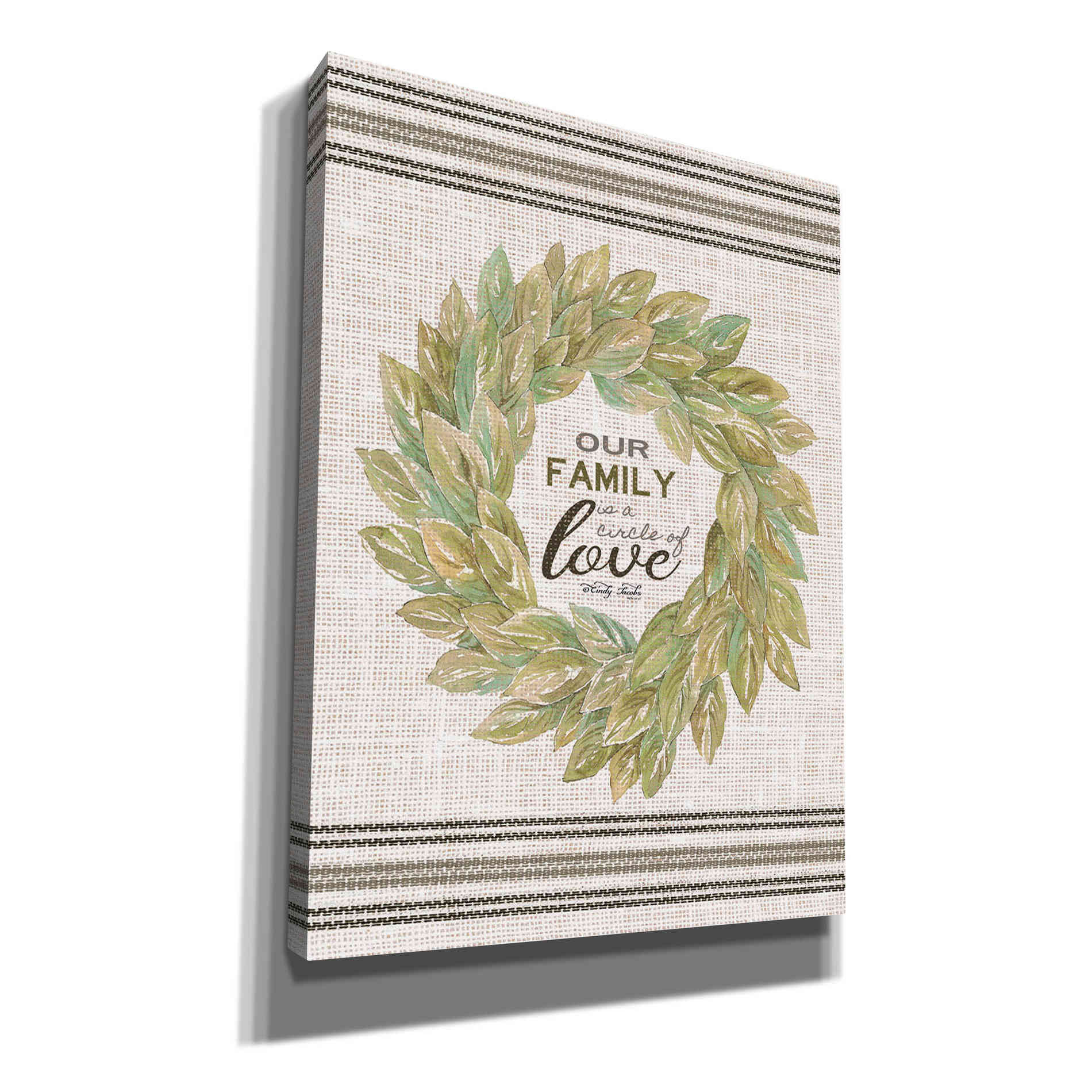 'Our Family Wreath' by Cindy Jacobs, Canvas Wall Art