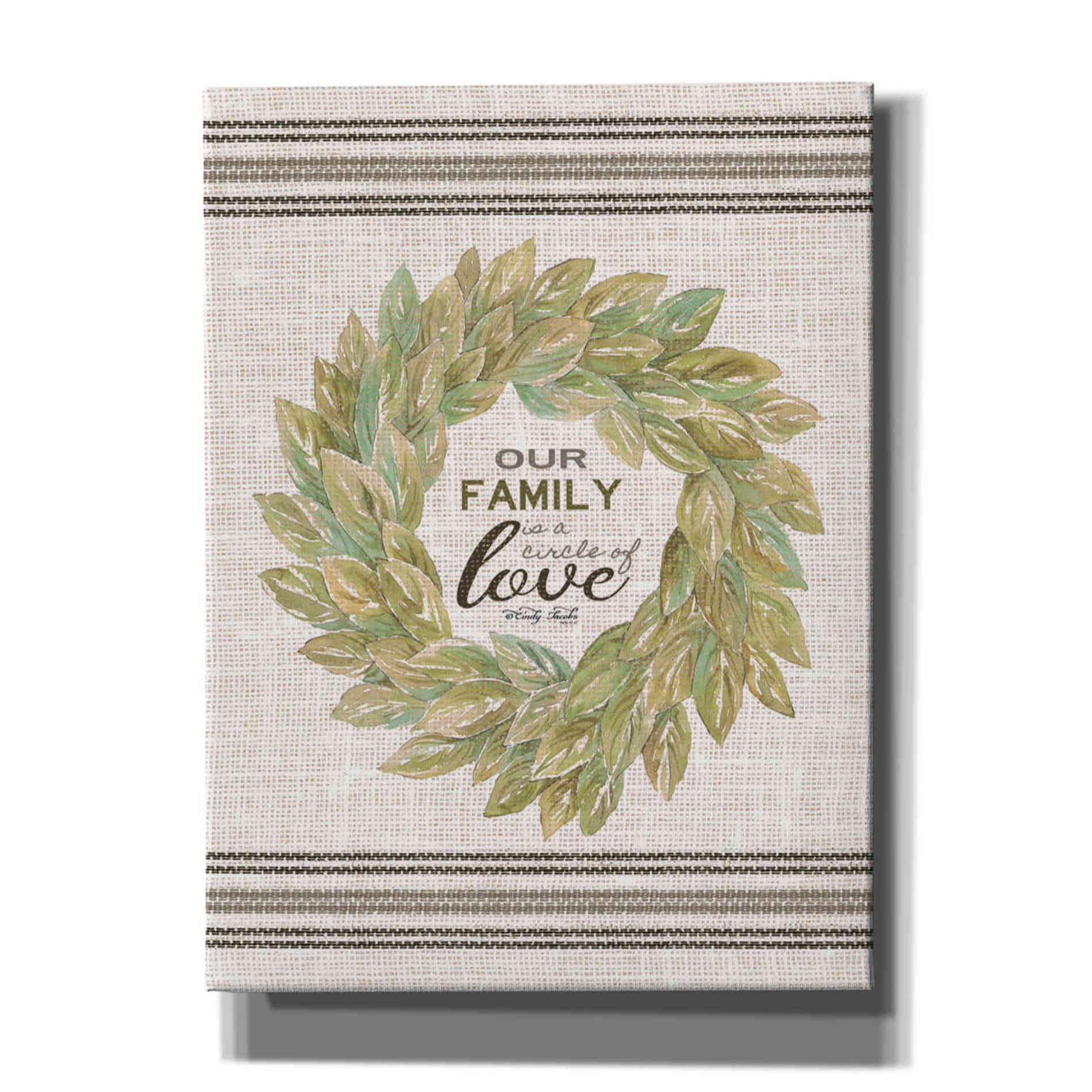 'Our Family Wreath' by Cindy Jacobs, Canvas Wall Art