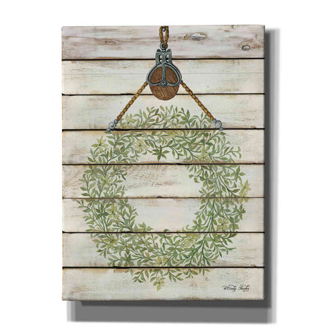 Image of 'Pully Hanging Wreath' by Cindy Jacobs, Canvas Wall Art