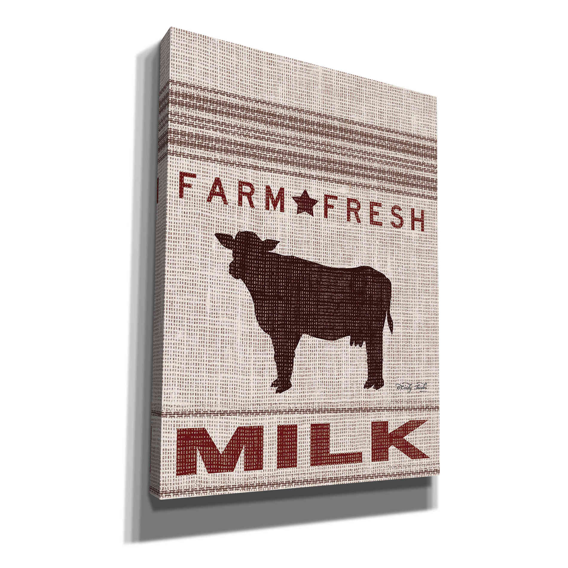 'Grain Sack Milk' by Cindy Jacobs, Canvas Wall Art