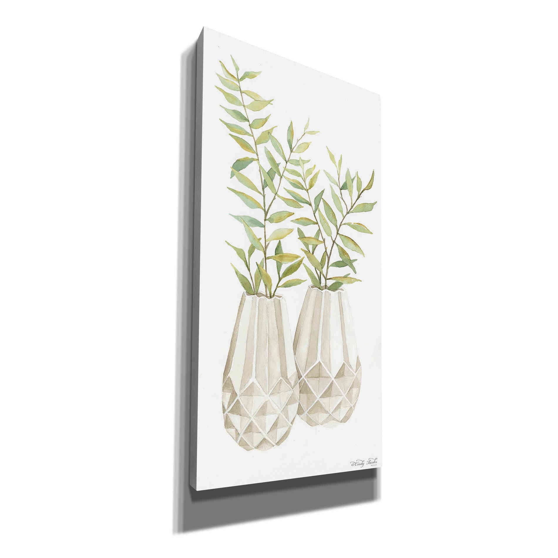 'Geometric Vase I' by Cindy Jacobs, Canvas Wall Art