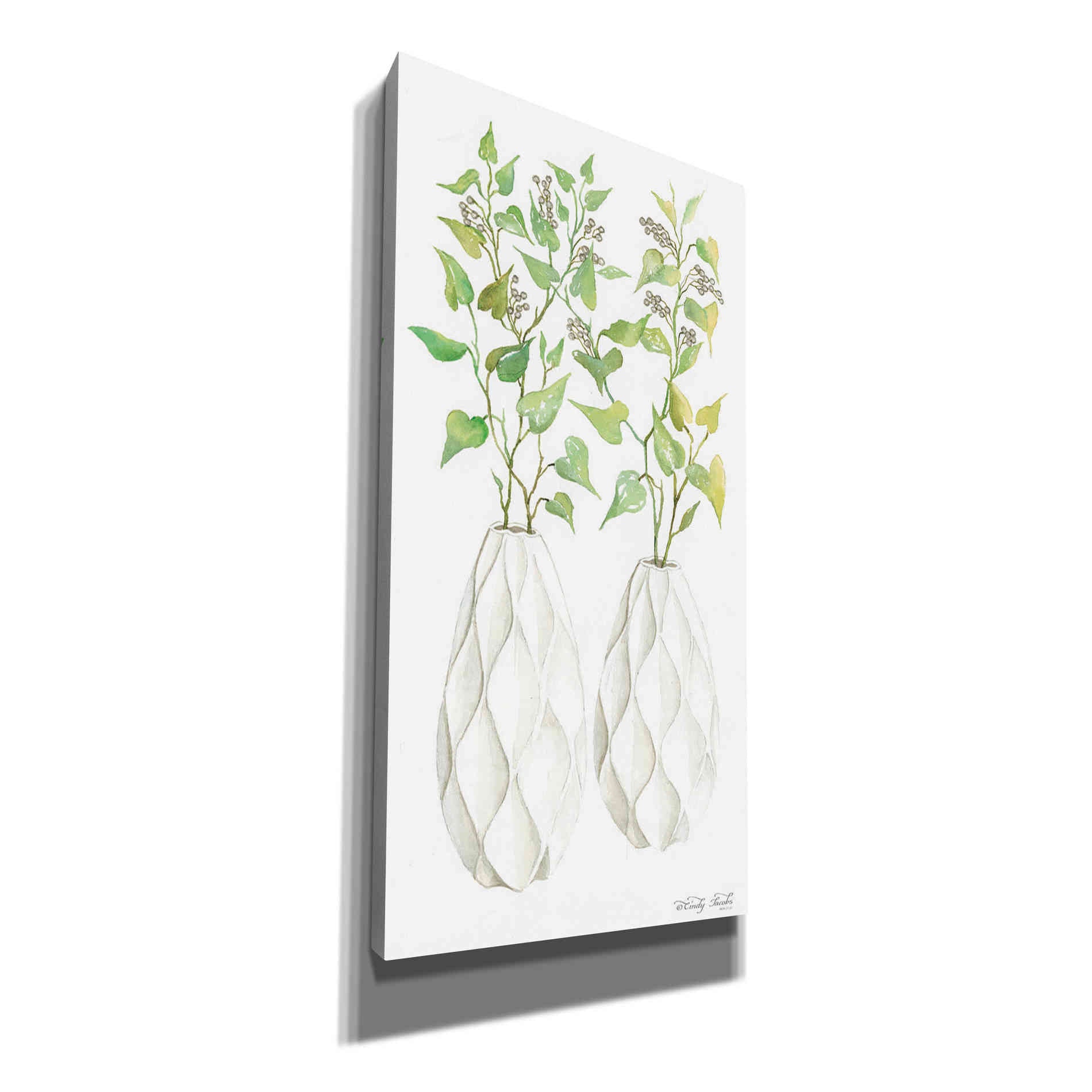 'Geometric Vase II' by Cindy Jacobs, Canvas Wall Art