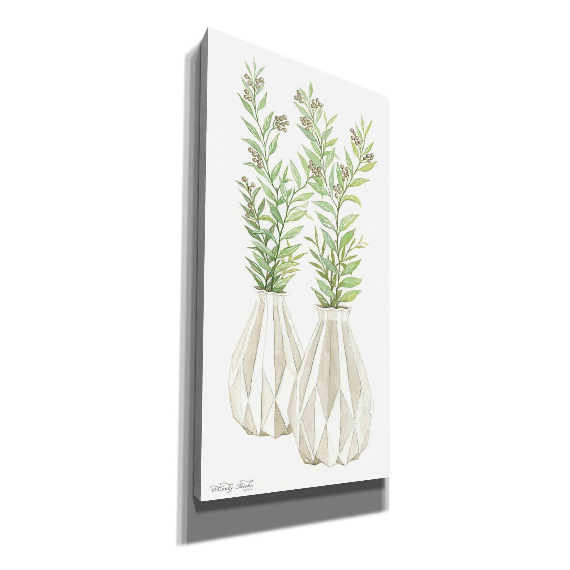 'Geometric Vase III' by Cindy Jacobs, Canvas Wall Art