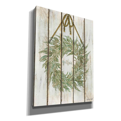 Image of 'Gather Wreath on Wood Panels' by Cindy Jacobs, Canvas Wall Art