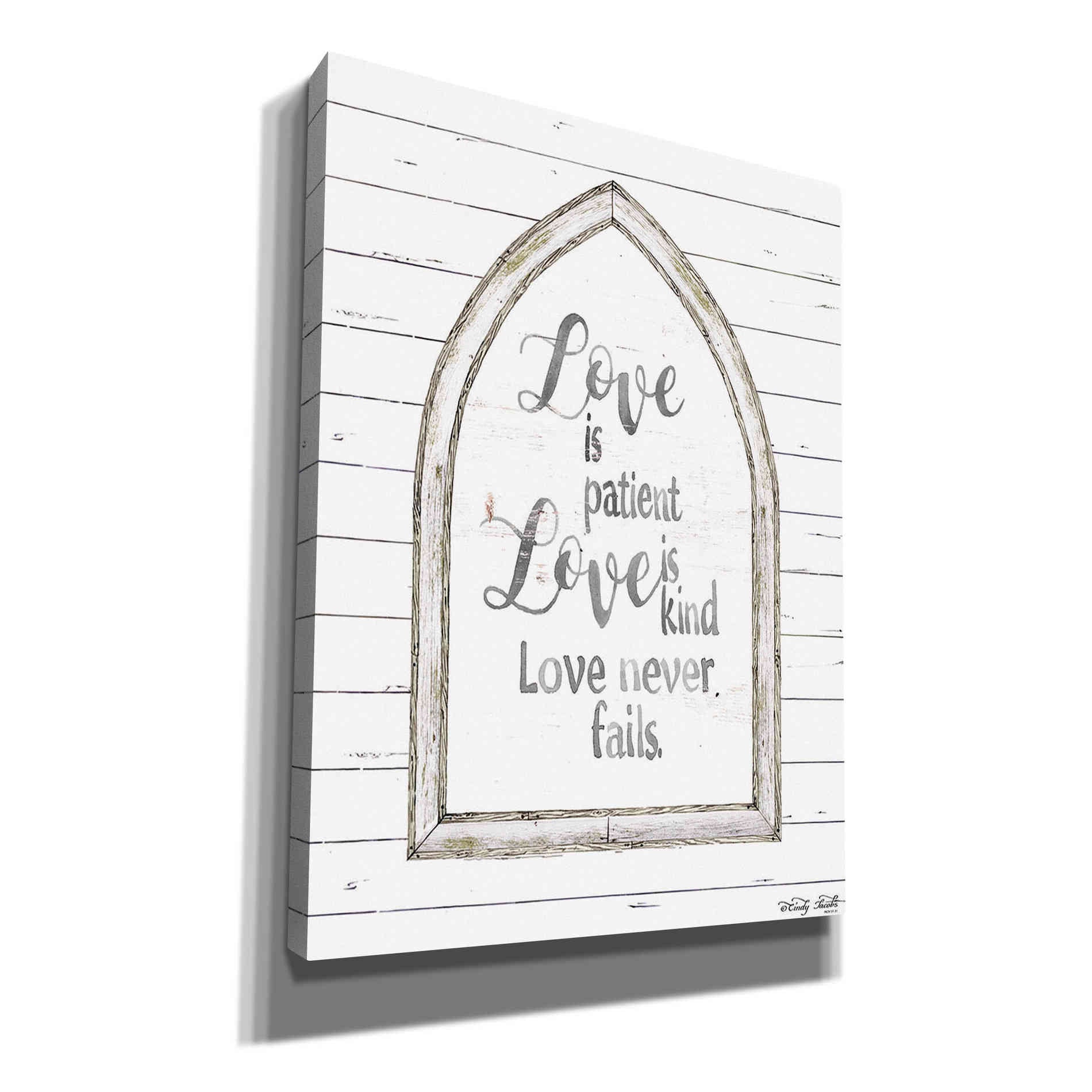 'Love is Patient Arch' by Cindy Jacobs, Canvas Wall Art