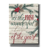 'It's the Most Wonderful Time Shiplap' by Cindy Jacobs, Canvas Wall Art