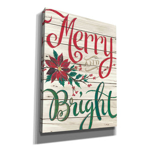 'Merry & Bright Shiplap' by Cindy Jacobs, Canvas Wall Art