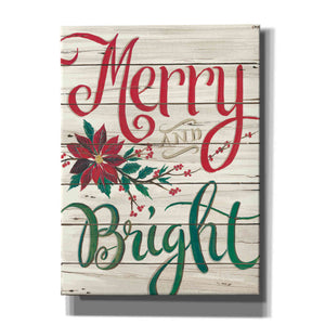 'Merry & Bright Shiplap' by Cindy Jacobs, Canvas Wall Art