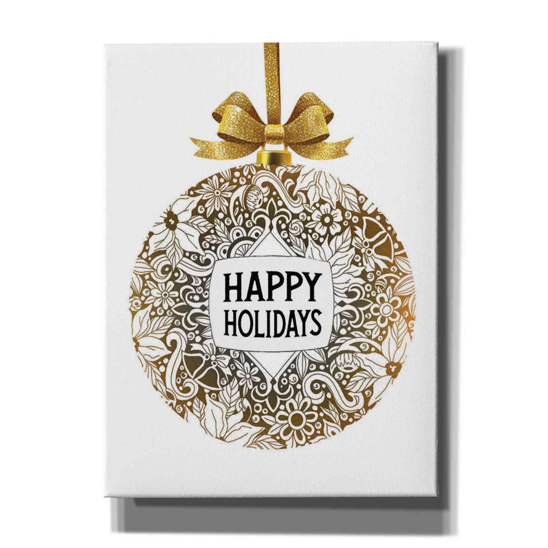 'Happy Holidays Ornament' by Cindy Jacobs, Canvas Wall Art