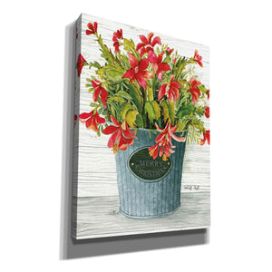 'Merry Christmas Pot' by Cindy Jacobs, Canvas Wall Art
