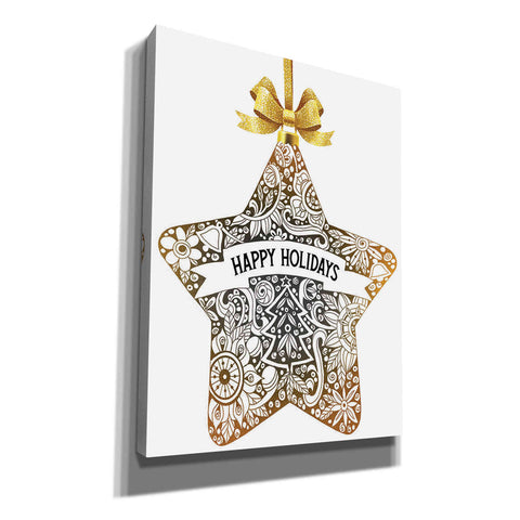 Image of 'Happy Holidays Star Ornament' by Cindy Jacobs, Canvas Wall Art
