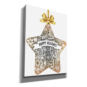 'Happy Holidays Star Ornament' by Cindy Jacobs, Canvas Wall Art
