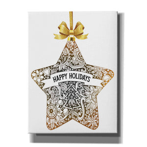 'Happy Holidays Star Ornament' by Cindy Jacobs, Canvas Wall Art