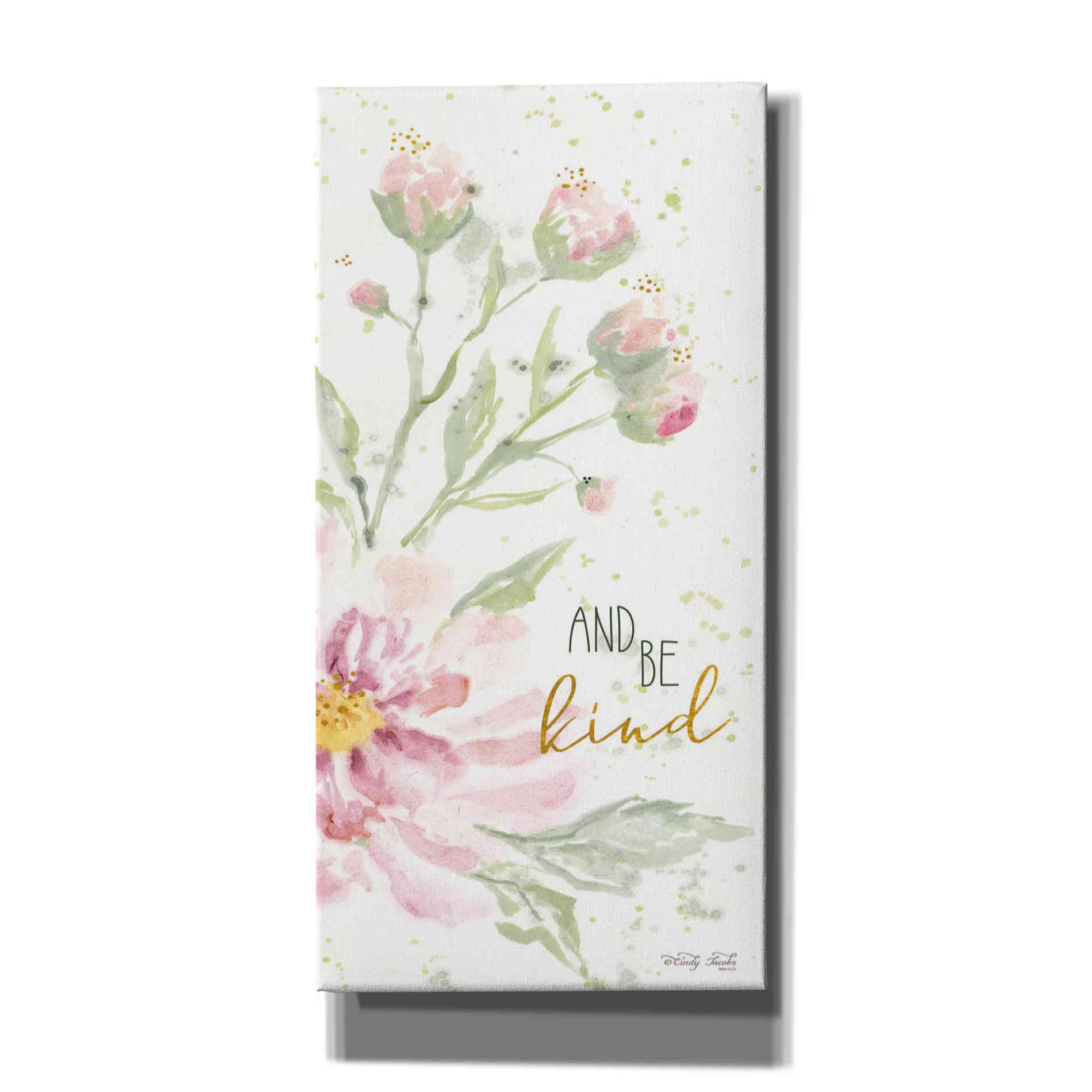 'Floral Be Kind' by Cindy Jacobs, Canvas Wall Art