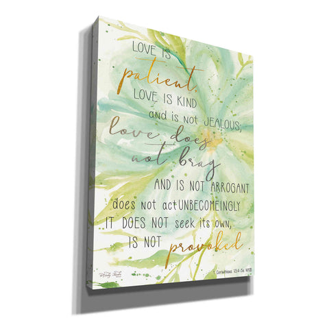 Image of 'Teal Love is Patient' by Cindy Jacobs, Canvas Wall Art