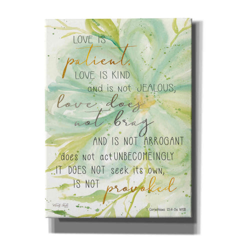 Image of 'Teal Love is Patient' by Cindy Jacobs, Canvas Wall Art