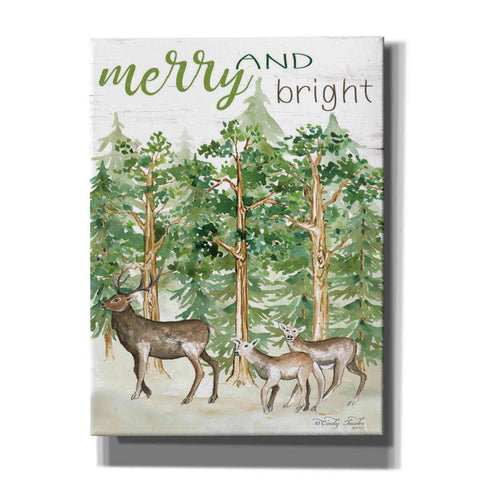 Image of 'Merry & Bright Deer' by Cindy Jacobs, Canvas Wall Art