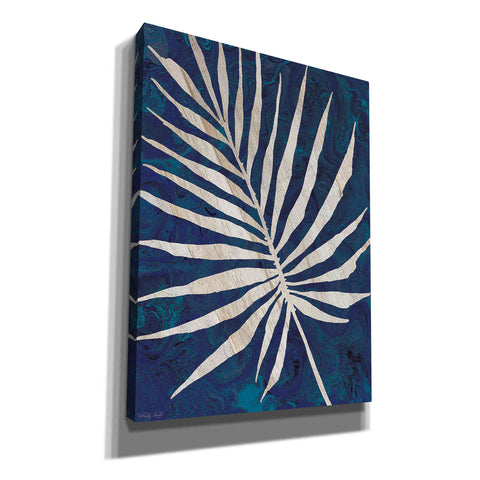 Image of 'Palm Leaf Navy' by Cindy Jacobs, Canvas Wall Art