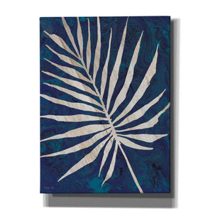 'Palm Leaf Navy' by Cindy Jacobs, Canvas Wall Art