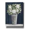 'Punched Tin White Floral' by Cindy Jacobs, Canvas Wall Art