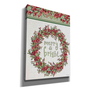 'Merry & Bright Wreath Design' by Cindy Jacobs, Canvas Wall Art