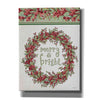 'Merry & Bright Wreath Design' by Cindy Jacobs, Canvas Wall Art