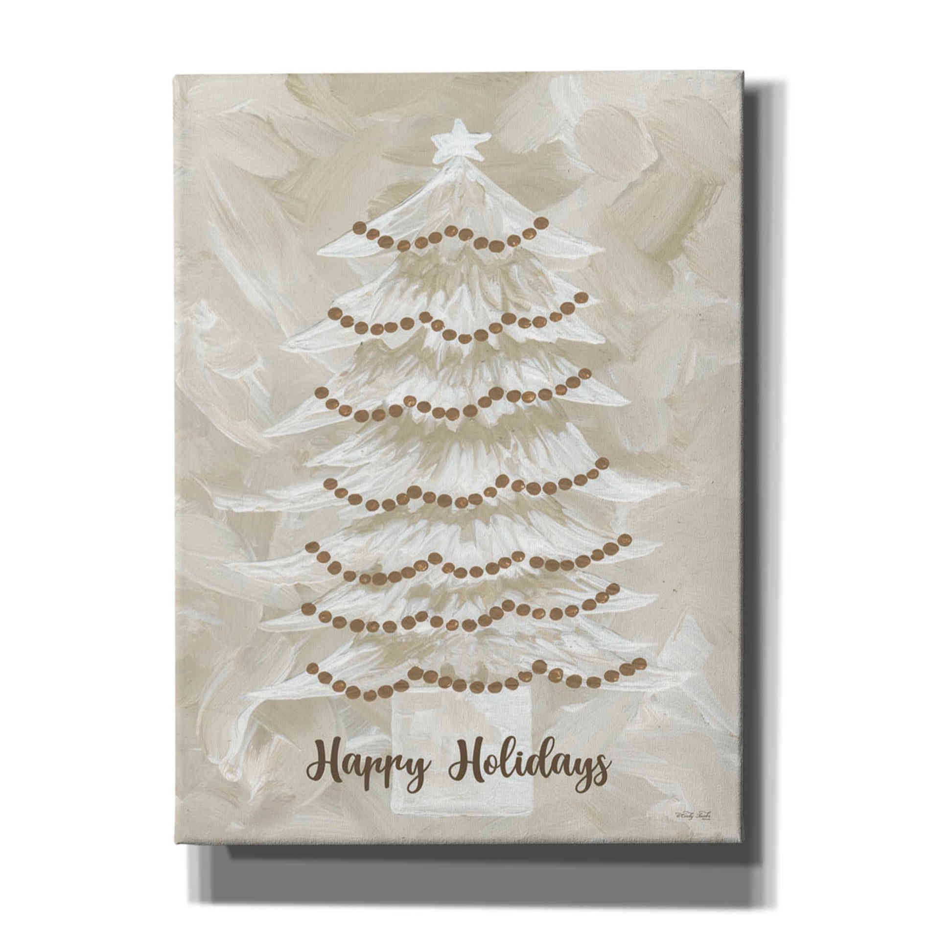 'Winter Whisper Happy Holidays Tree' by Cindy Jacobs, Canvas Wall Art