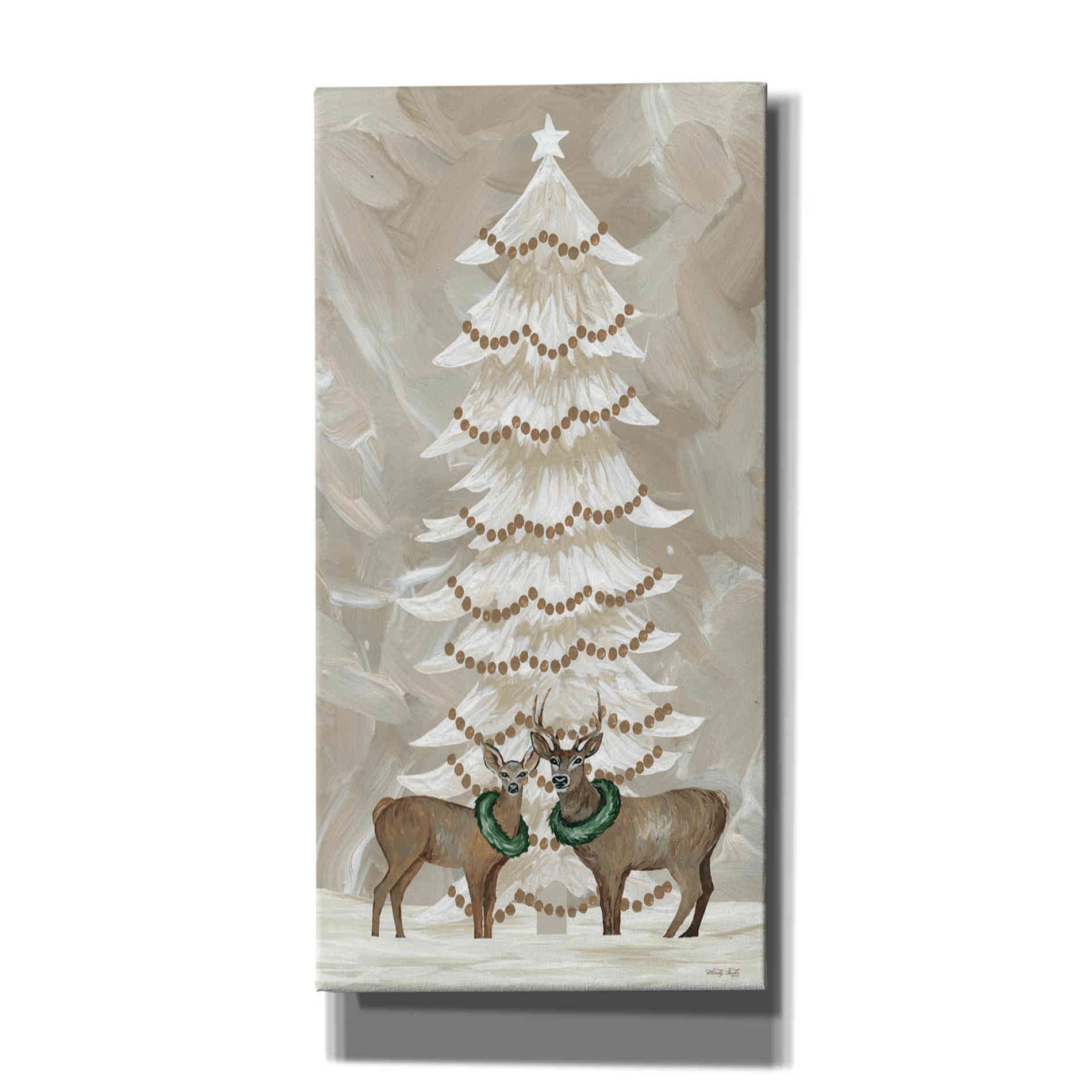 'Winter Whisper Christmas Deer' by Cindy Jacobs, Canvas Wall Art