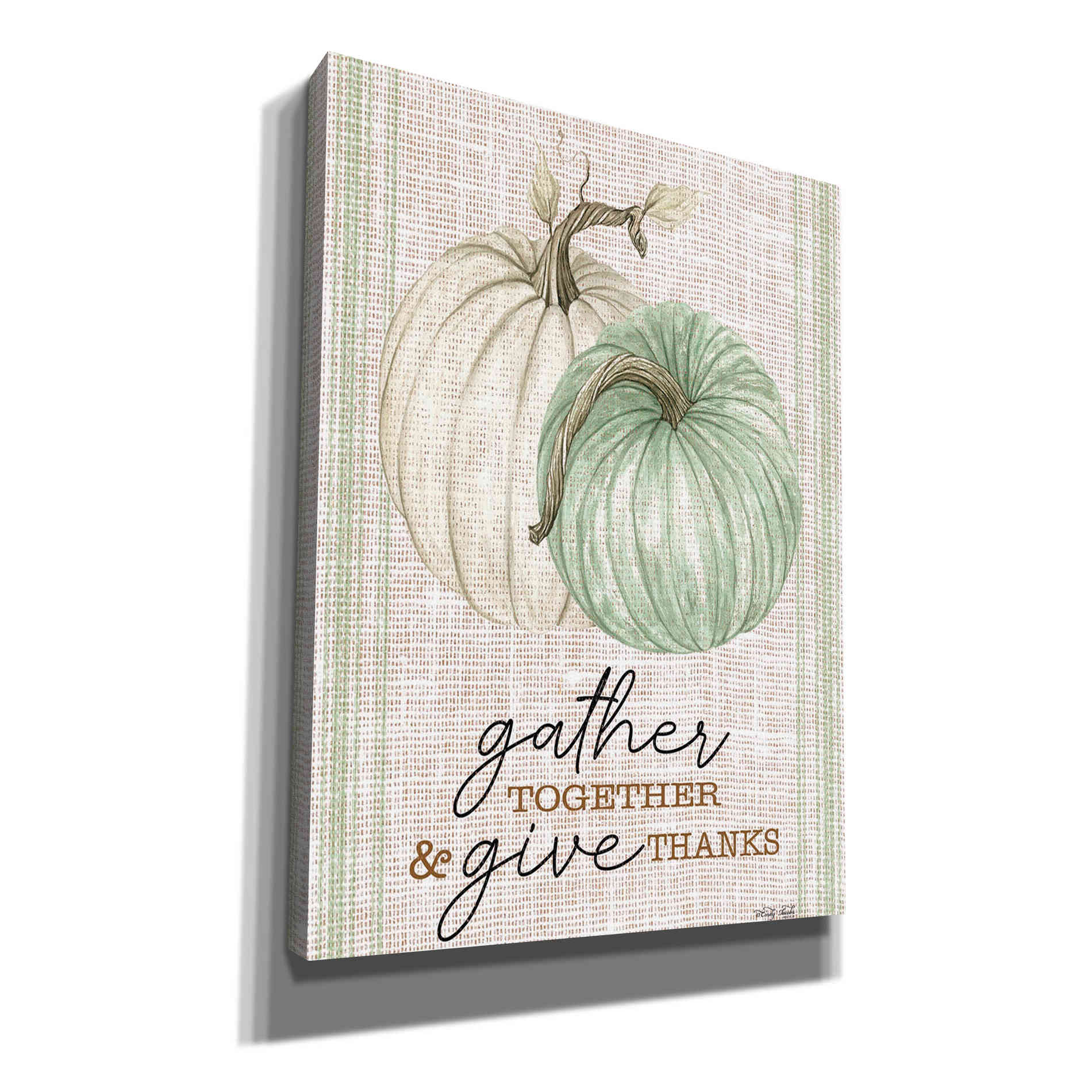 'Grain Sack Gather and Give Thanks' by Cindy Jacobs, Canvas Wall Art