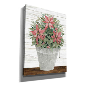 'Pot of Poinsettias' by Cindy Jacobs, Canvas Wall Art