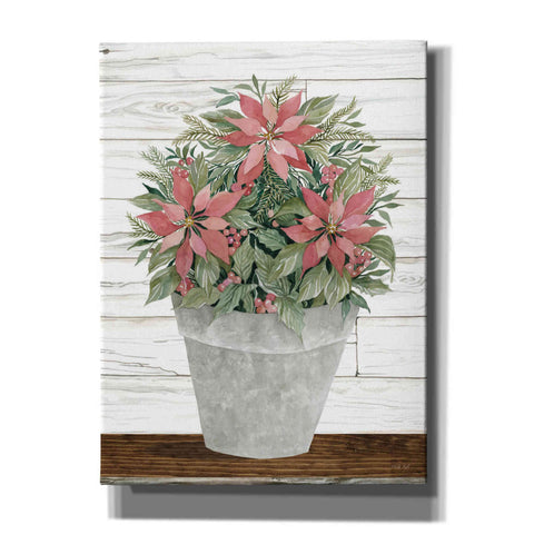 Image of 'Pot of Poinsettias' by Cindy Jacobs, Canvas Wall Art