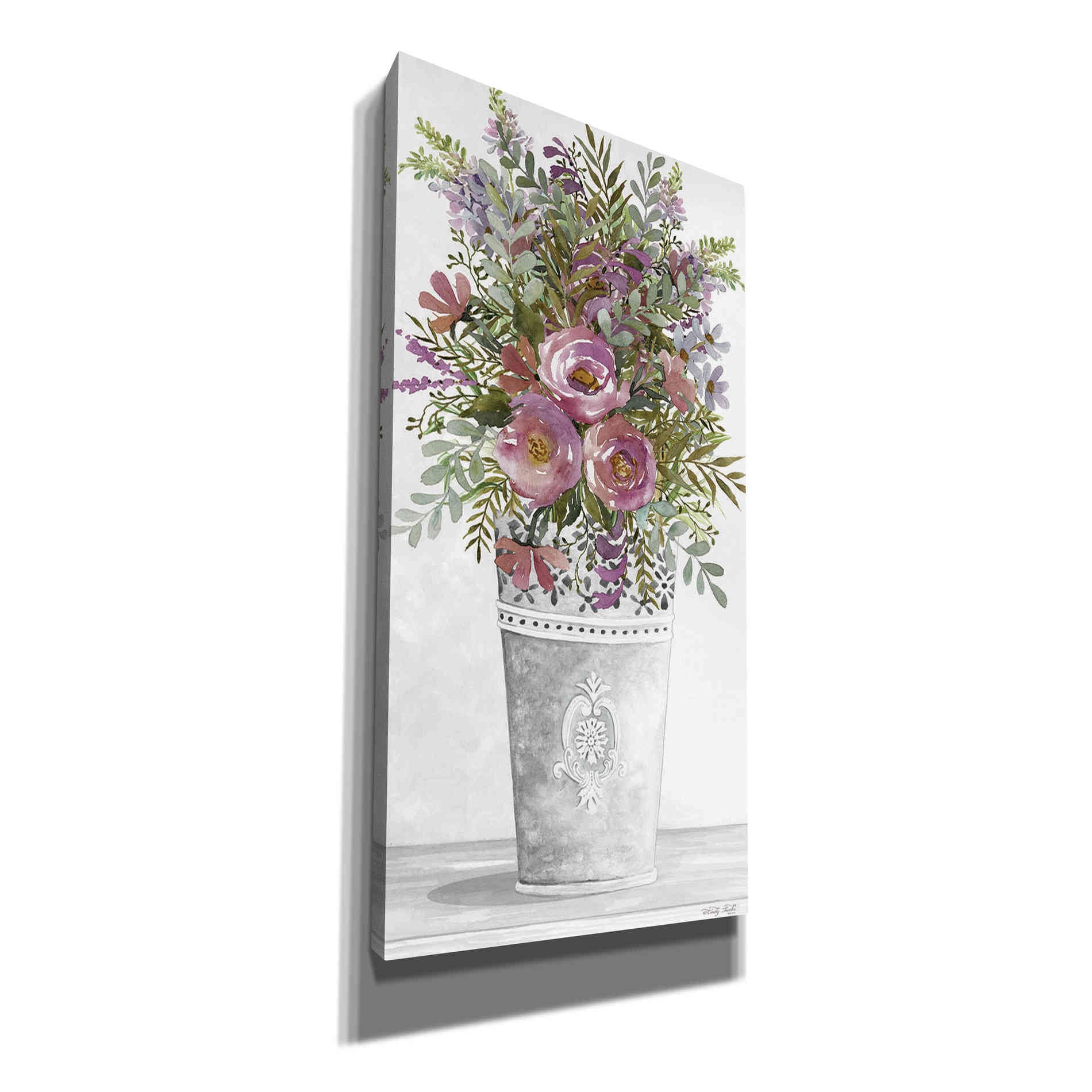 'Lilacs III' by Cindy Jacobs, Canvas Wall Art