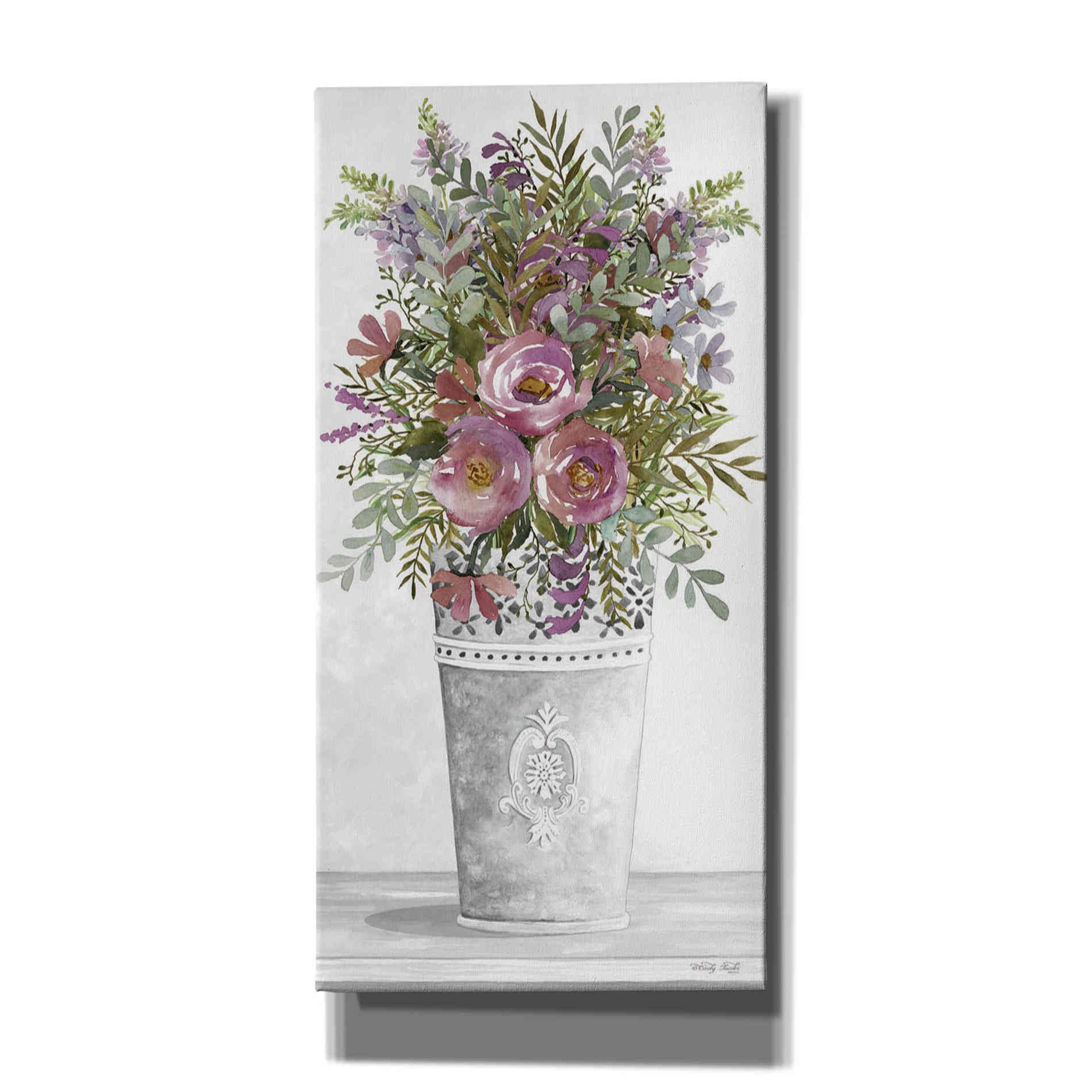 'Lilacs III' by Cindy Jacobs, Canvas Wall Art