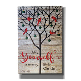 'Merry Little Red Cardinals Christmas' by Cindy Jacobs, Canvas Wall Art