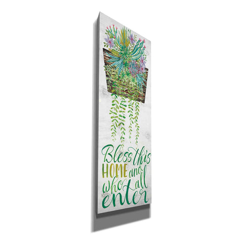 Image of 'Bless This Home Hanging Plant' by Cindy Jacobs, Canvas Wall Art