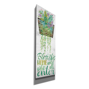 'Bless This Home Hanging Plant' by Cindy Jacobs, Canvas Wall Art