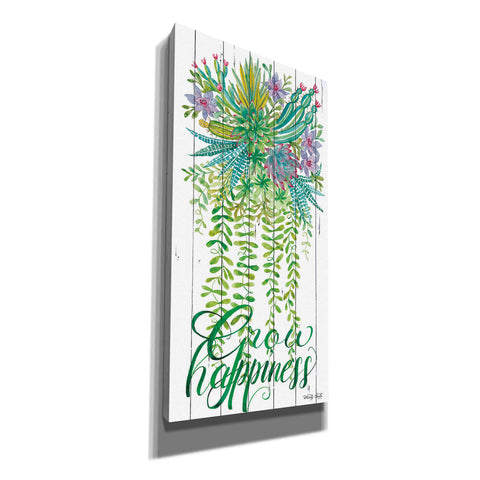 Image of 'Grow Happiness Hanging Plant' by Cindy Jacobs, Canvas Wall Art