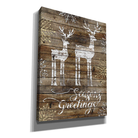 Image of 'Season's Greetings Deer' by Cindy Jacobs, Canvas Wall Art
