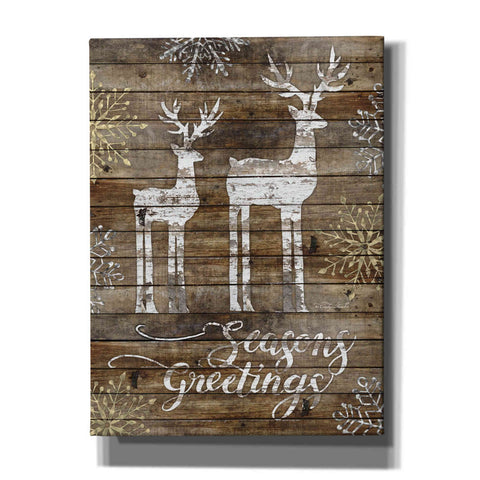 Image of 'Season's Greetings Deer' by Cindy Jacobs, Canvas Wall Art