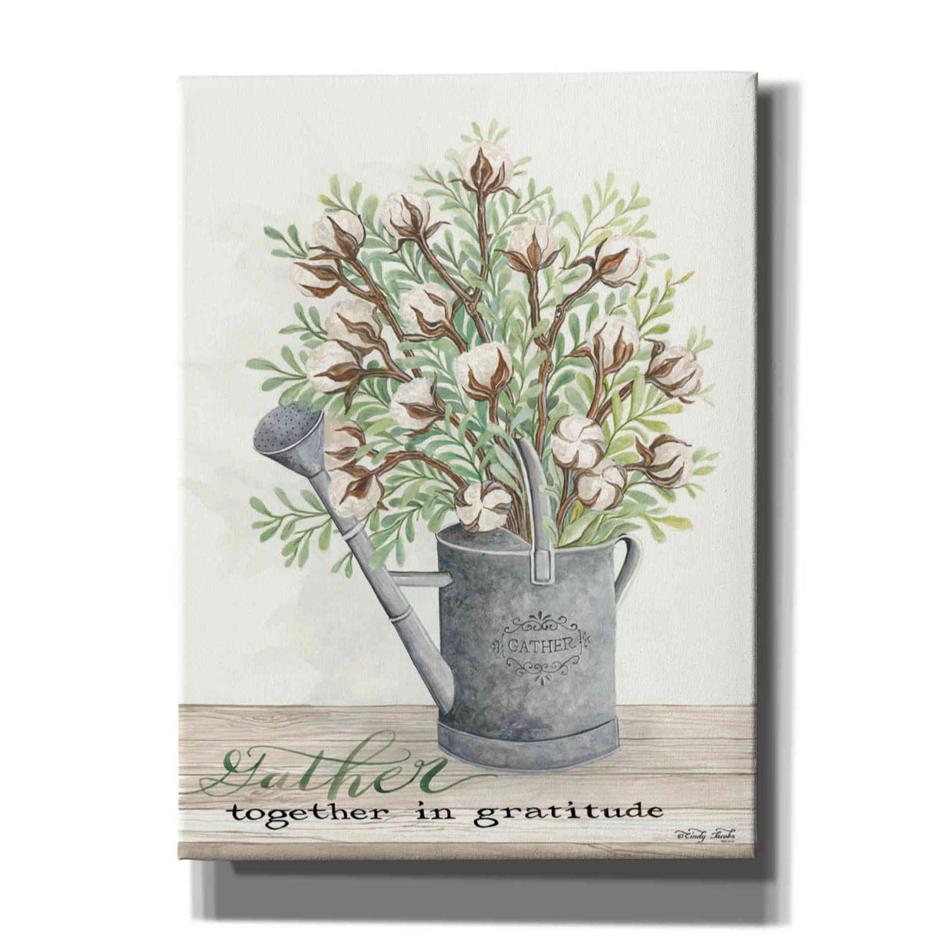 'Gather Together Cotton Bouquet' by Cindy Jacobs, Canvas Wall Art