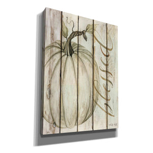 'Blessed Pumpkin on Shiplap' by Cindy Jacobs, Canvas Wall Art