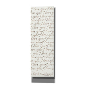 'Handwritten I Love You' by Cindy Jacobs, Canvas Wall Art