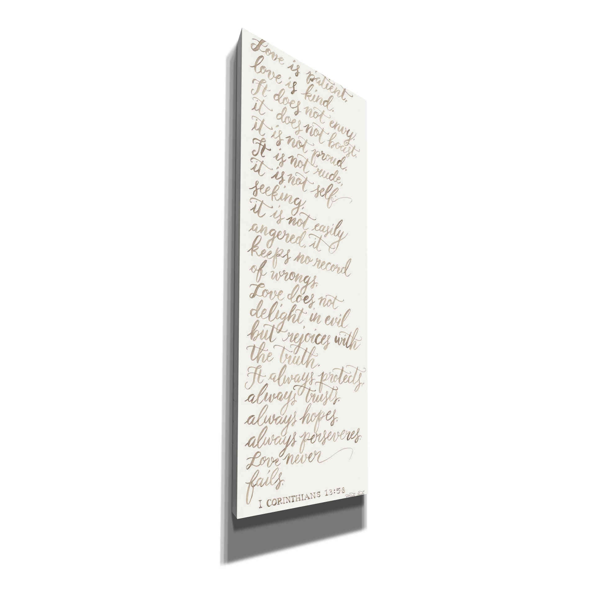 'Handwritten Love is Patient' by Cindy Jacobs, Canvas Wall Art