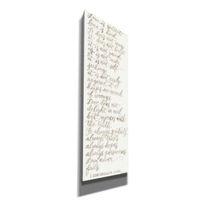 'Handwritten Love is Patient' by Cindy Jacobs, Canvas Wall Art