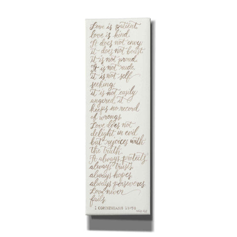 Image of 'Handwritten Love is Patient' by Cindy Jacobs, Canvas Wall Art