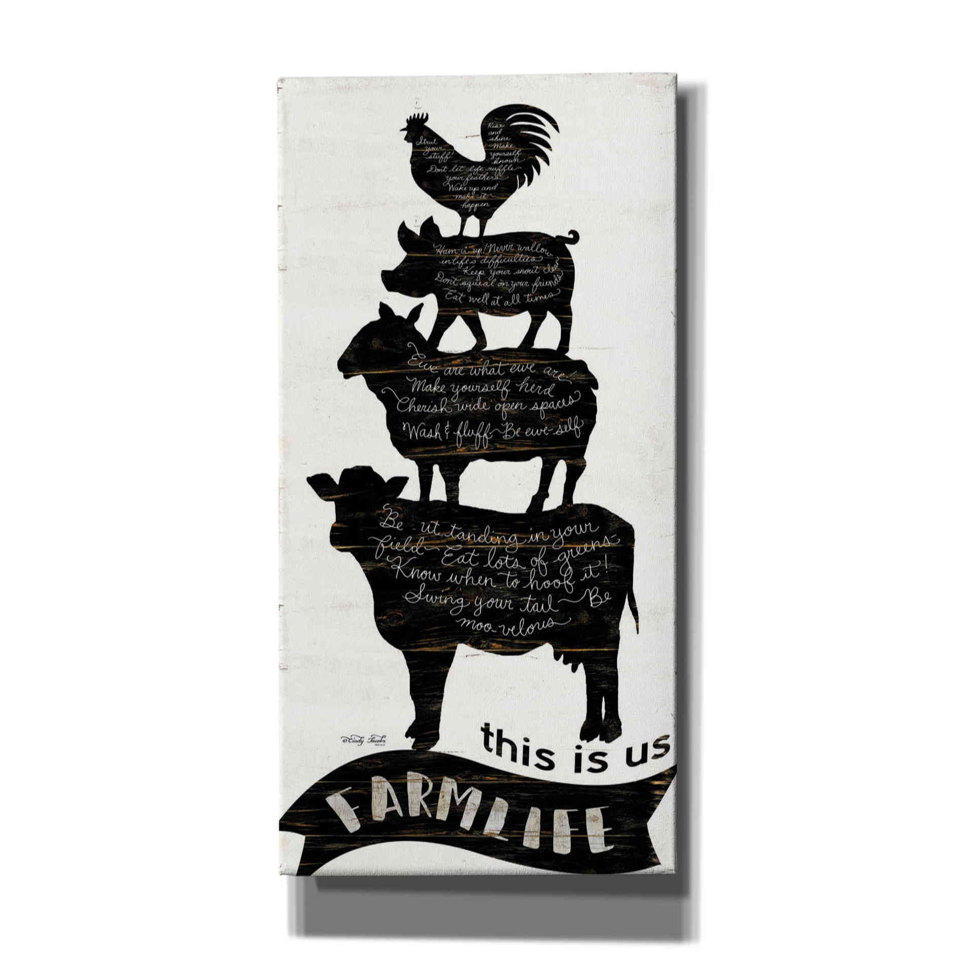 'This is Us Farmlife' by Cindy Jacobs, Canvas Wall Art