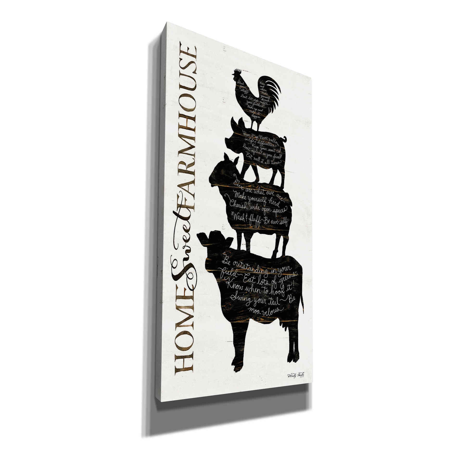 'Home Sweet Farmhouse' by Cindy Jacobs, Canvas Wall Art